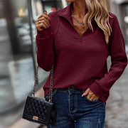 Lela | Ribbed Elegant Zip-Up Sweater
