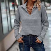 Lela | Ribbed Elegant Zip-Up Sweater