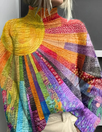 SHIRLEY - COLOURFUL TURTLENECK SWEATER