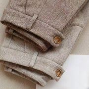 Dennis ™ | Tailored Herringbone Pleated Trousers For Men