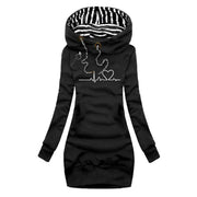 Cecilia - Dress-Hoodie with Heartbeat Print