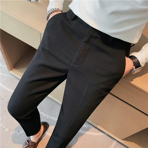 Joel | Classic Checkered Slim-Fit Trousers For Men
