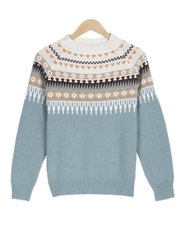FABIENNE - RETRO ICELANDIC ELEGANCE KNITTED SWEATER