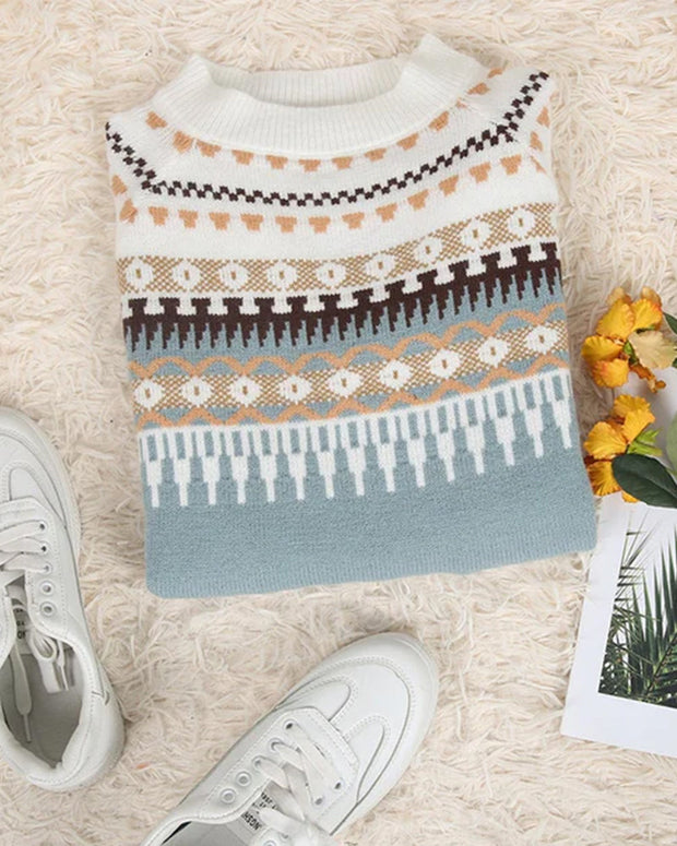 FABIENNE - RETRO ICELANDIC ELEGANCE KNITTED SWEATER