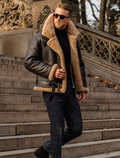 Kristian ™ | Premium Shearling Leather Jacket For Men