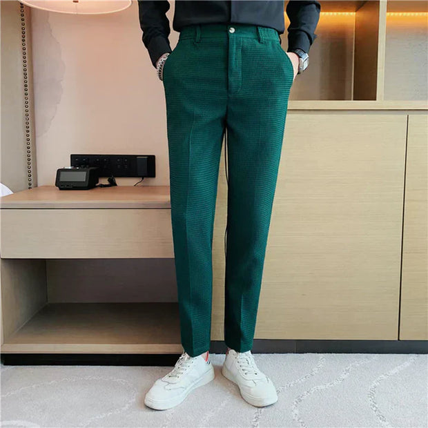 Joel | Classic Checkered Slim-Fit Trousers For Men