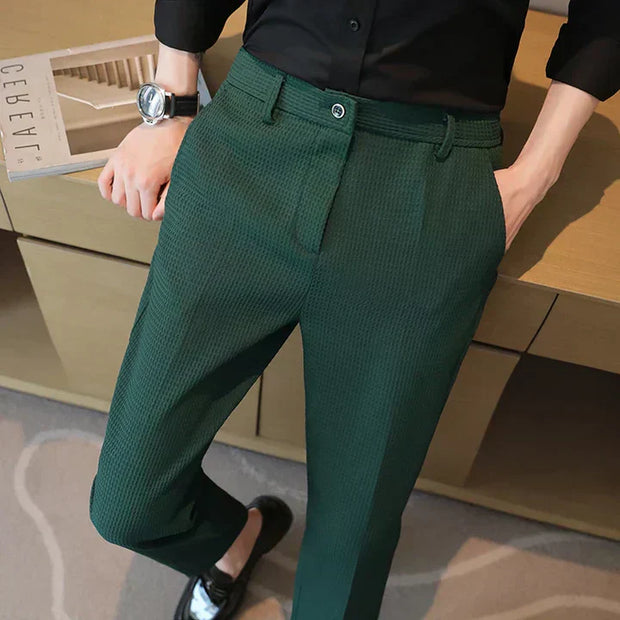 Joel | Classic Checkered Slim-Fit Trousers For Men