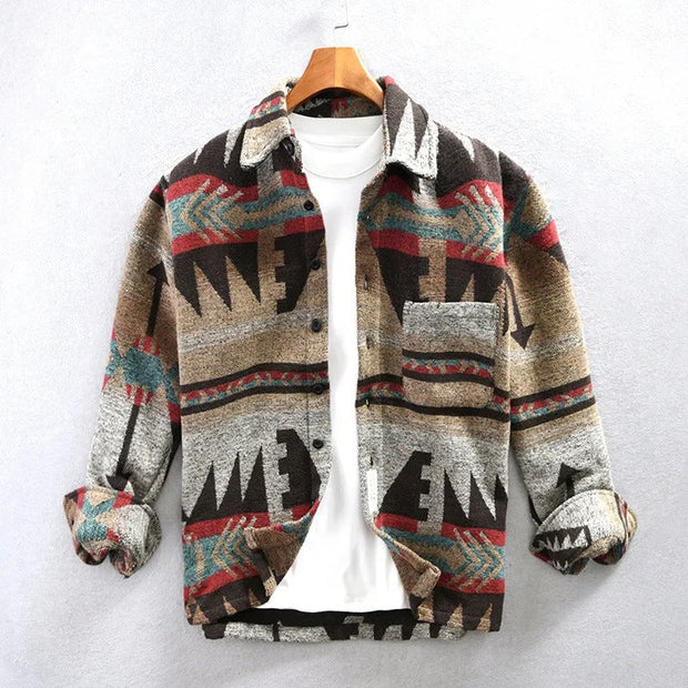 Benjamin™ | Stylish Tribal Print Button-Up Jacket For Men